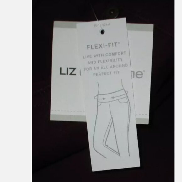 Liz Claiborne Skinny Pants 6 NWT Flexi Fit Mid Rise Burgundy Dark Red Jeggings - Picture 4 of 4